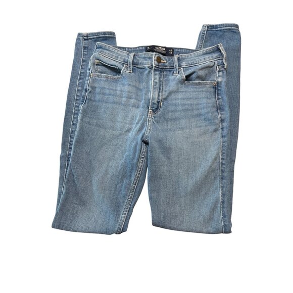 Hollister High Rise Super Skinny Blue Denim Jeans Soft Stretch Size 3L - Picture 1 of 5
